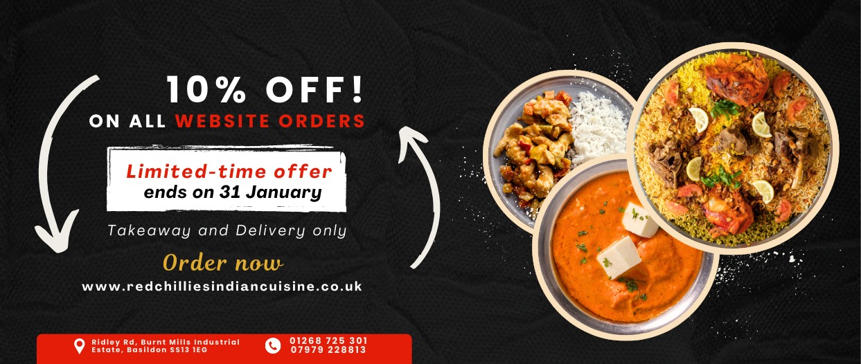 Fresh Indian takeaway meal Basildon